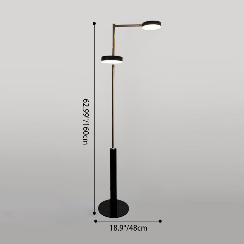 Cylindrical Round Iron Living Floor Lamp