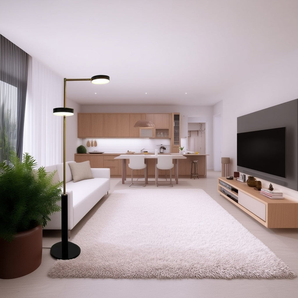 Cylindrical Round Iron Living Floor Lamp