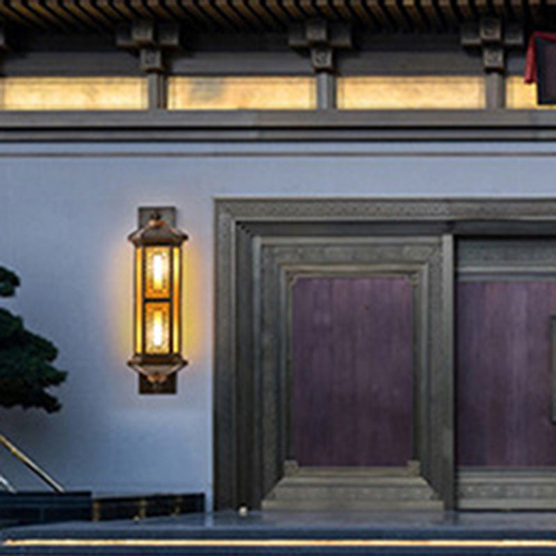 Rectangular Lantern Aluminum Glass Outdoor Light
