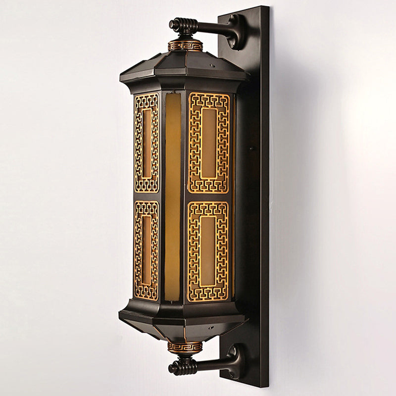 Rectangular Lantern Aluminum Glass Outdoor Light