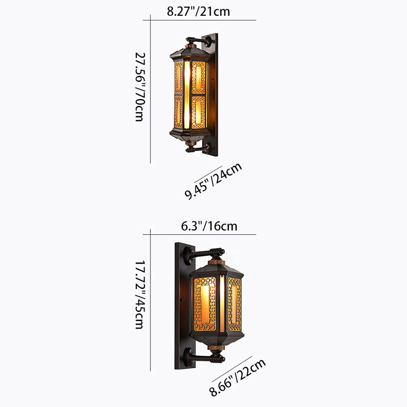 Rectangular Lantern Aluminum Glass Outdoor Light