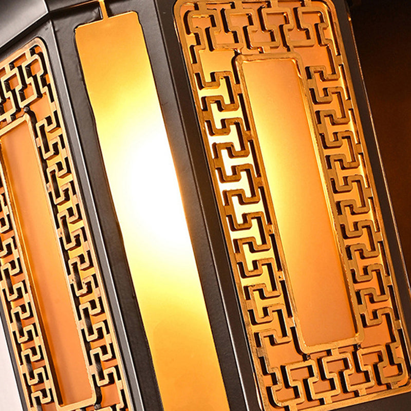 Rectangular Lantern Aluminum Glass Outdoor Light