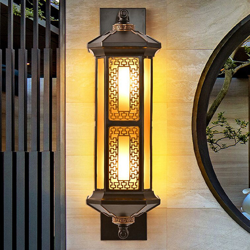 Rectangular Lantern Aluminum Glass Outdoor Light