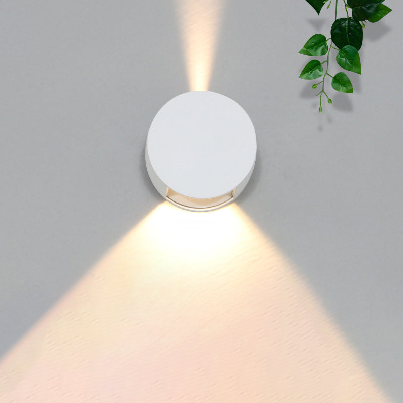 Round Aluminum Glass Patio Outdoor Light