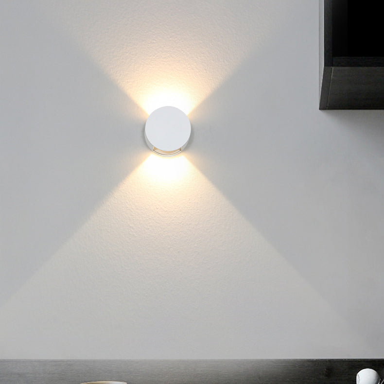 Round Aluminum Glass Patio Outdoor Light