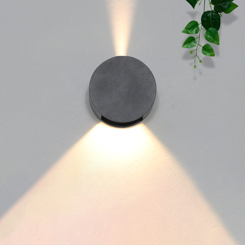 Round Aluminum Glass Patio Outdoor Light