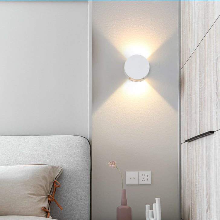 Round Aluminum Glass Patio Outdoor Light
