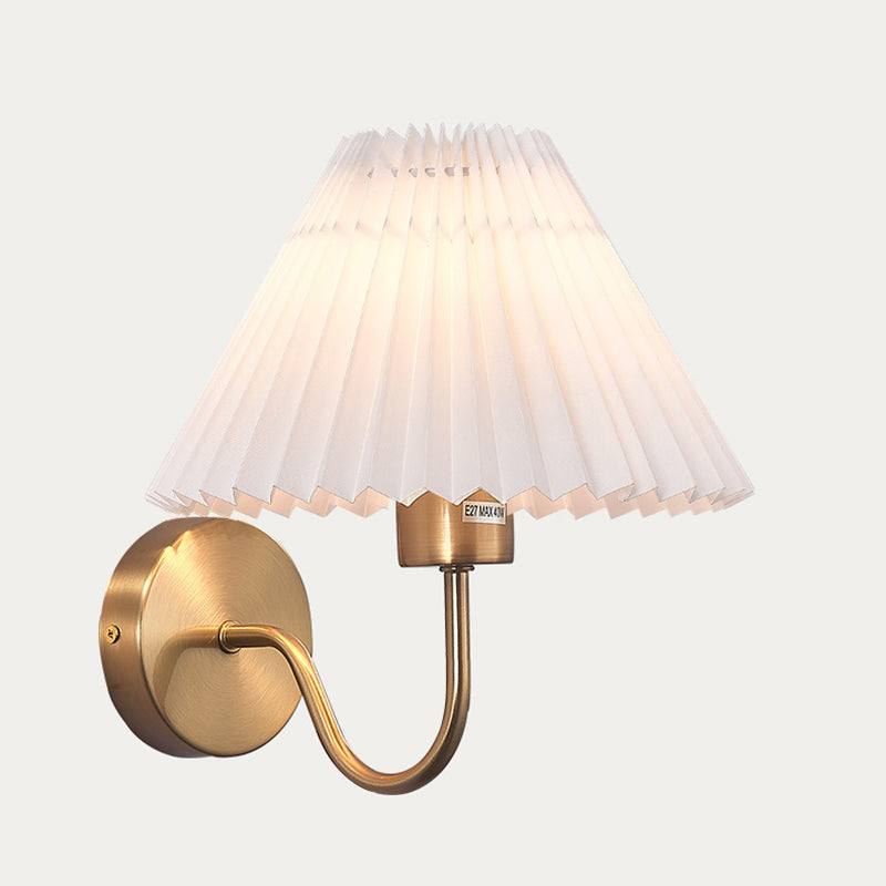 Round Cone Folding Fabric Wall Lamp