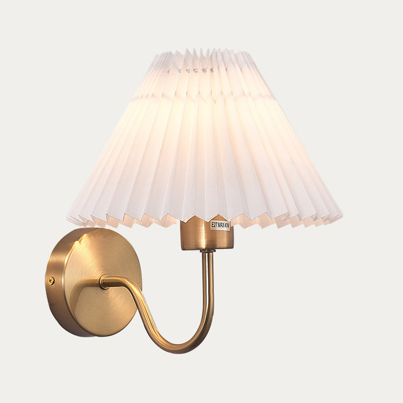 Round Cone Folding Fabric Wall Lamp