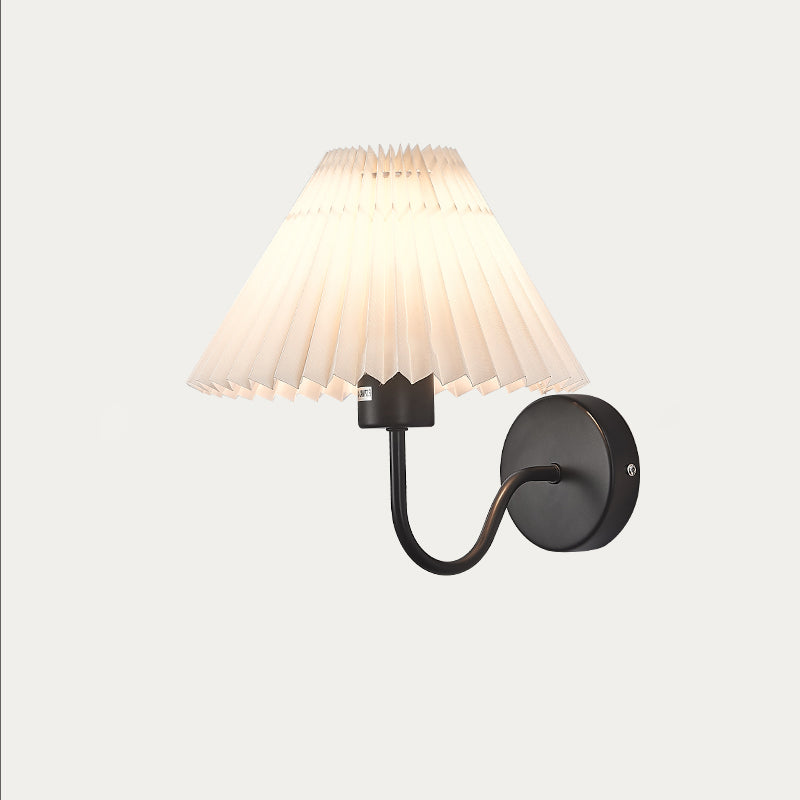 Round Cone Folding Fabric Wall Lamp