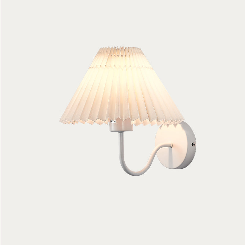 Round Cone Folding Fabric Wall Lamp
