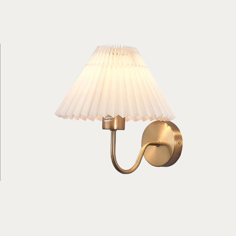 Round Cone Folding Fabric Wall Lamp