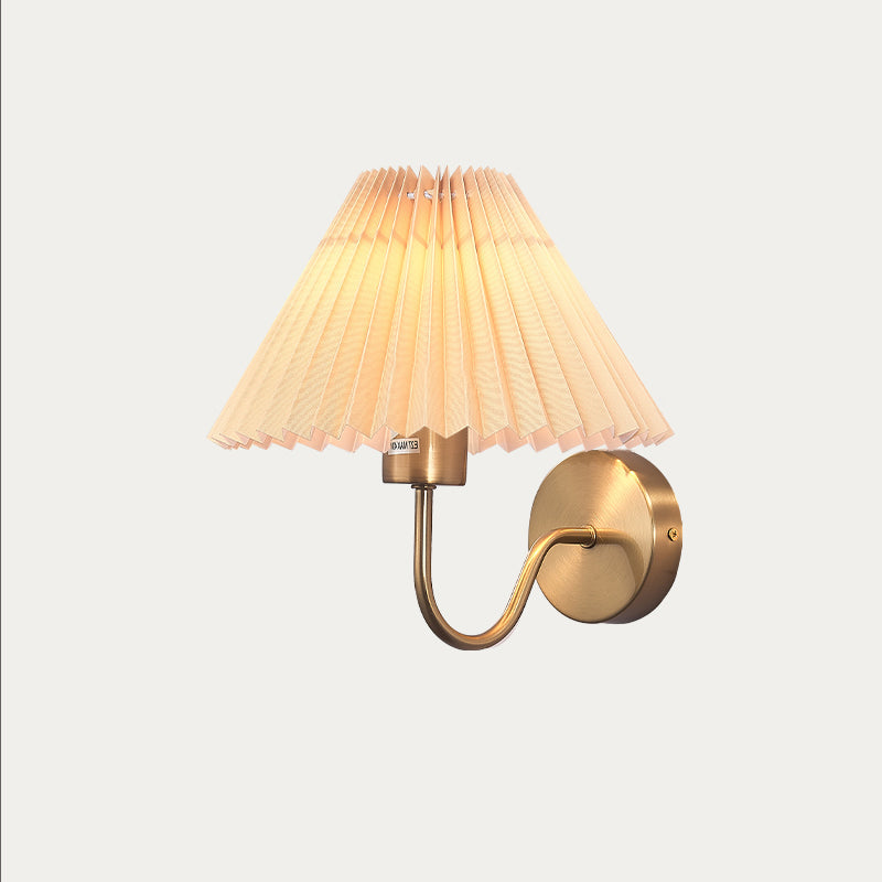 Round Cone Folding Fabric Wall Lamp