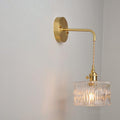 Round Cylinder Willow Glass Wall Lamp