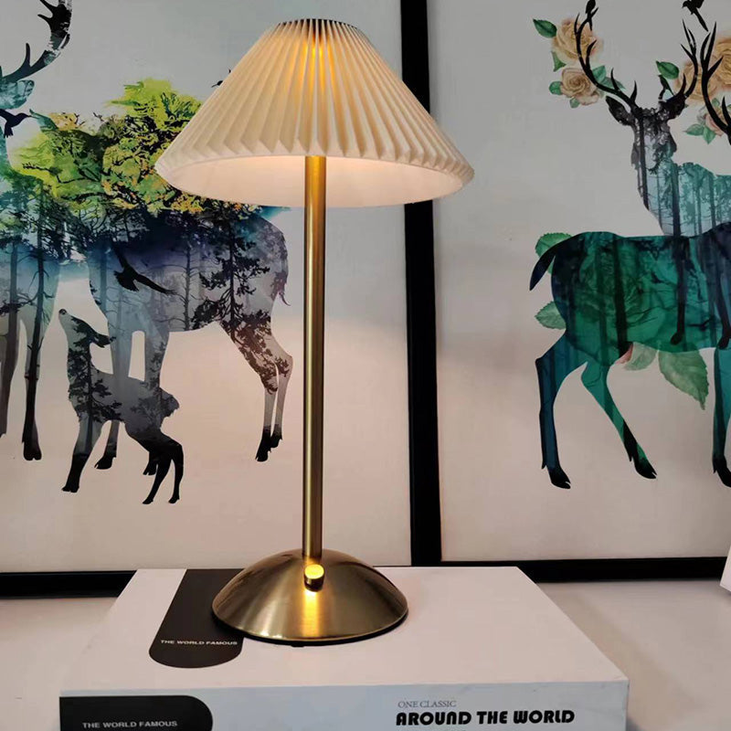 Mushroom Round Plastic Metal Table Lamp