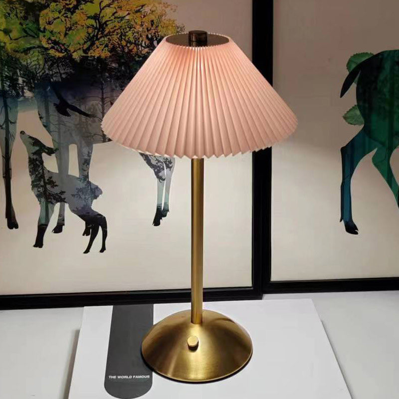 Mushroom Round Plastic Metal Table Lamp