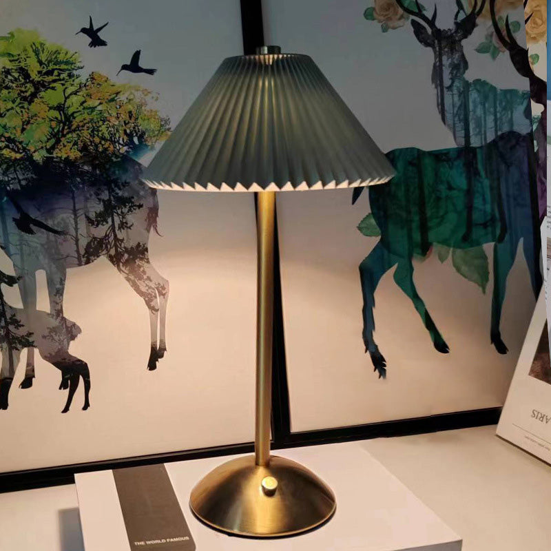 Mushroom Round Plastic Metal Table Lamp
