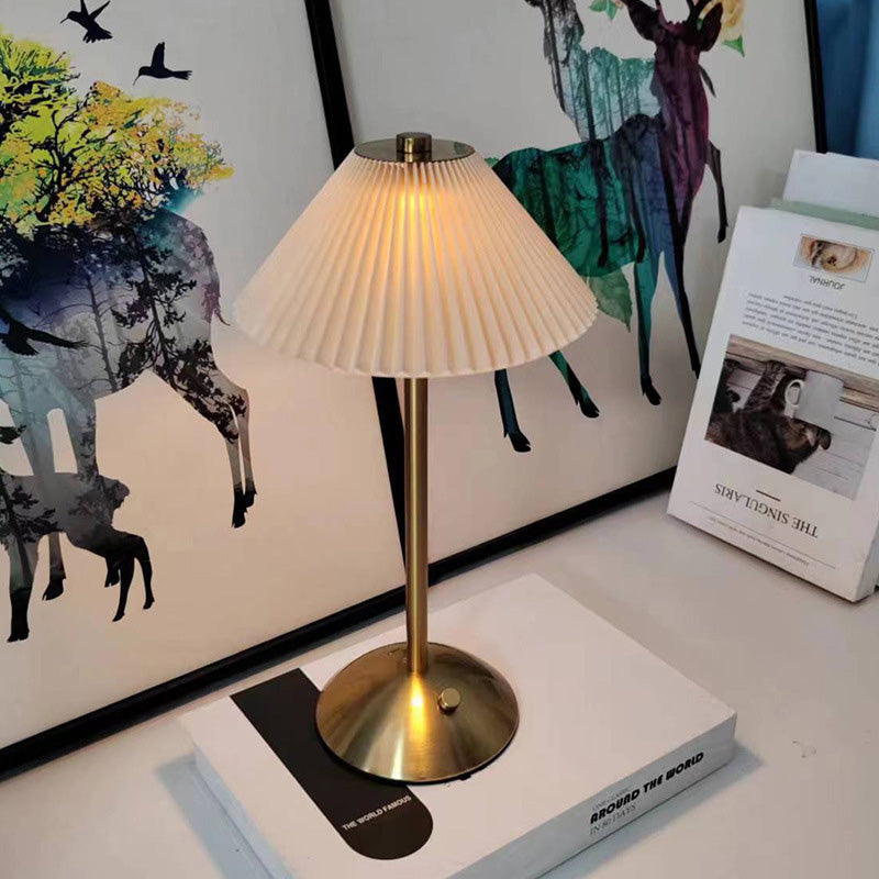 Mushroom Round Plastic Metal Table Lamp