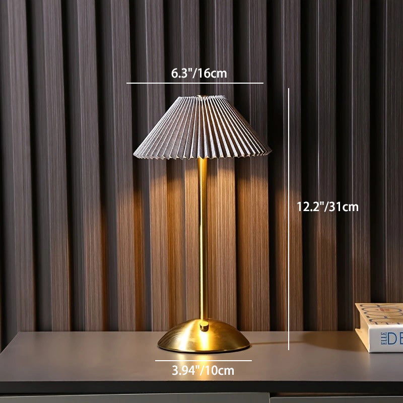 Mushroom Round Plastic Metal Table Lamp
