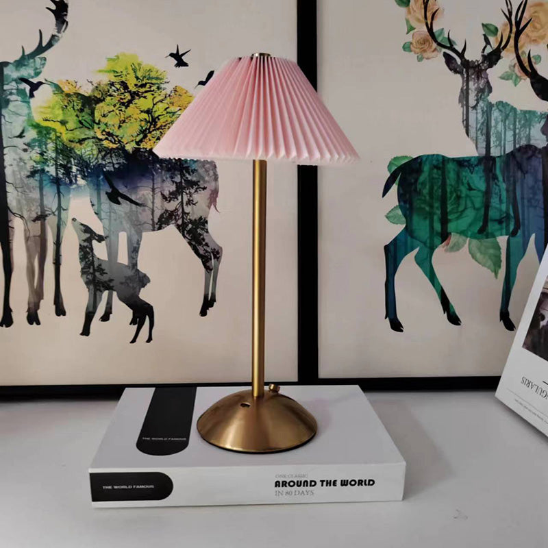 Mushroom Round Plastic Metal Table Lamp