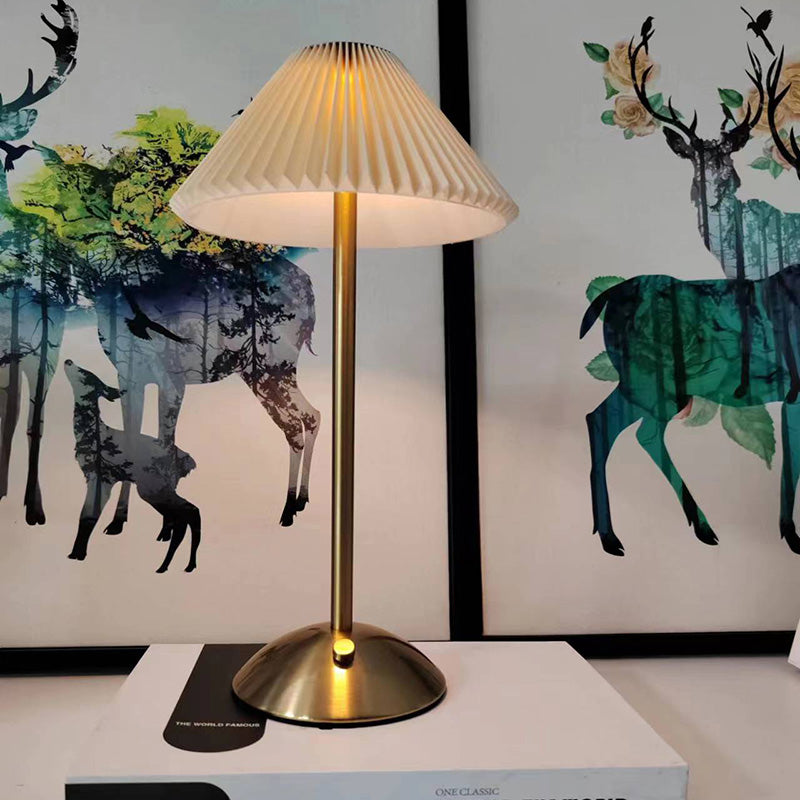 Mushroom Round Plastic Metal Table Lamp