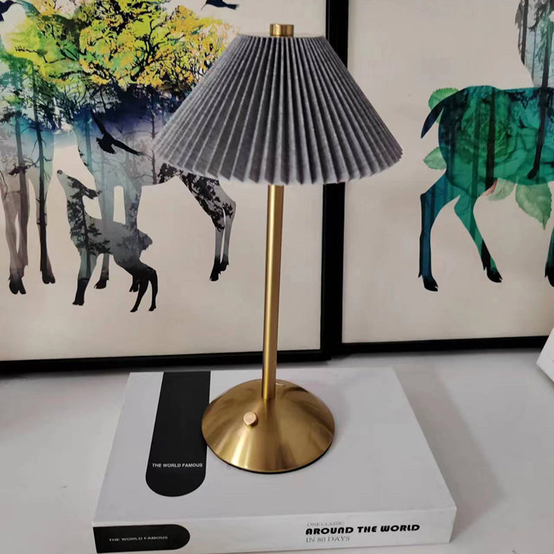 Mushroom Round Plastic Metal Table Lamp