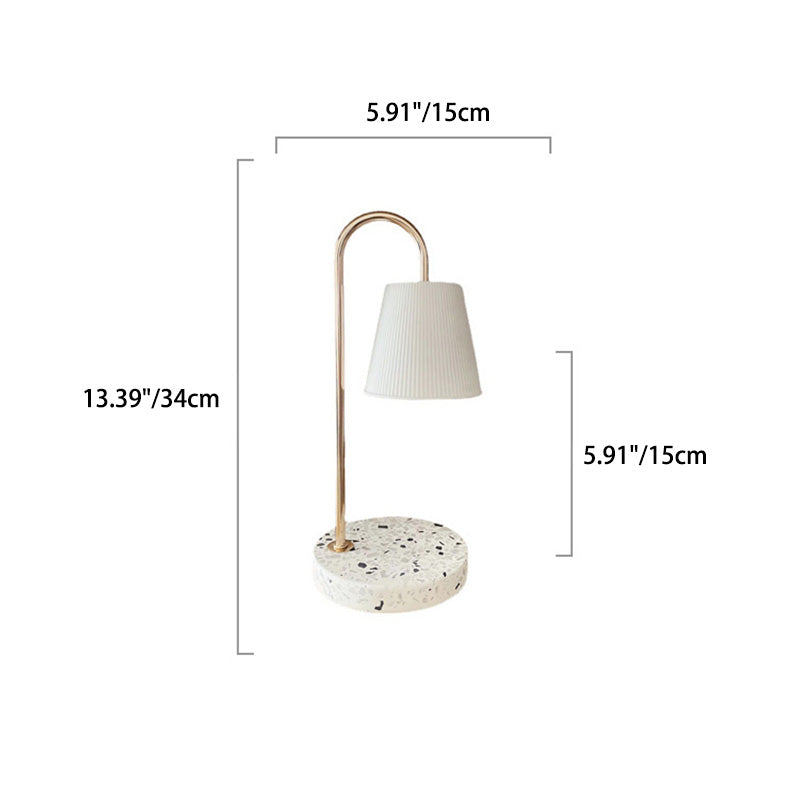 Round Curved Rod Terrazzo Table Lamp