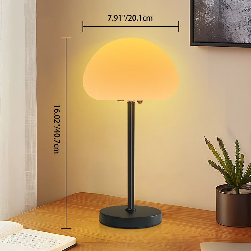 Oval Mushroom Iron PE Table Lamp