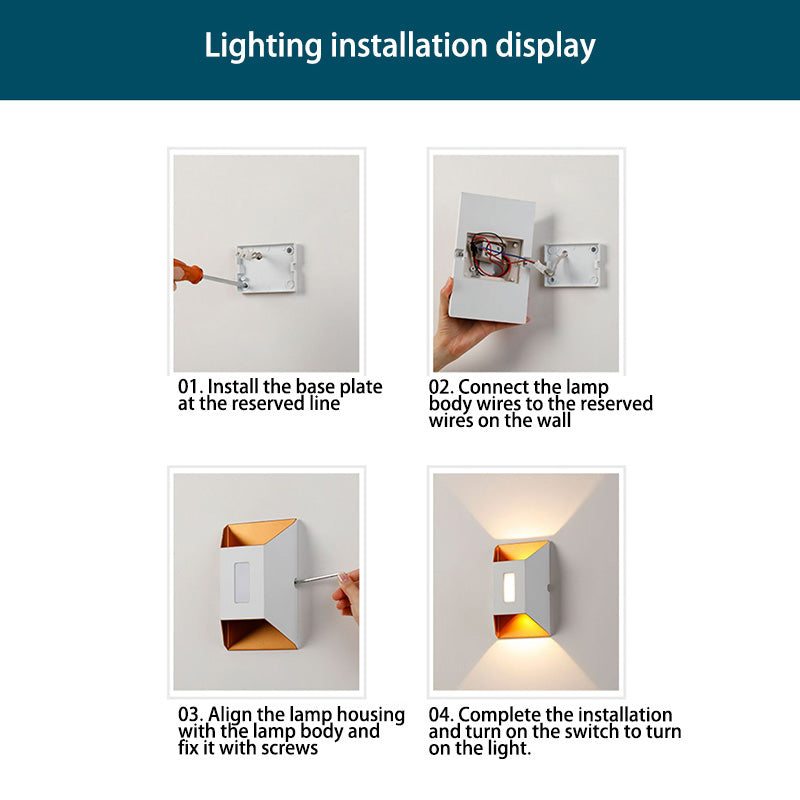 Rectangular Trapezoidal Aluminum Patio Outdoor Light