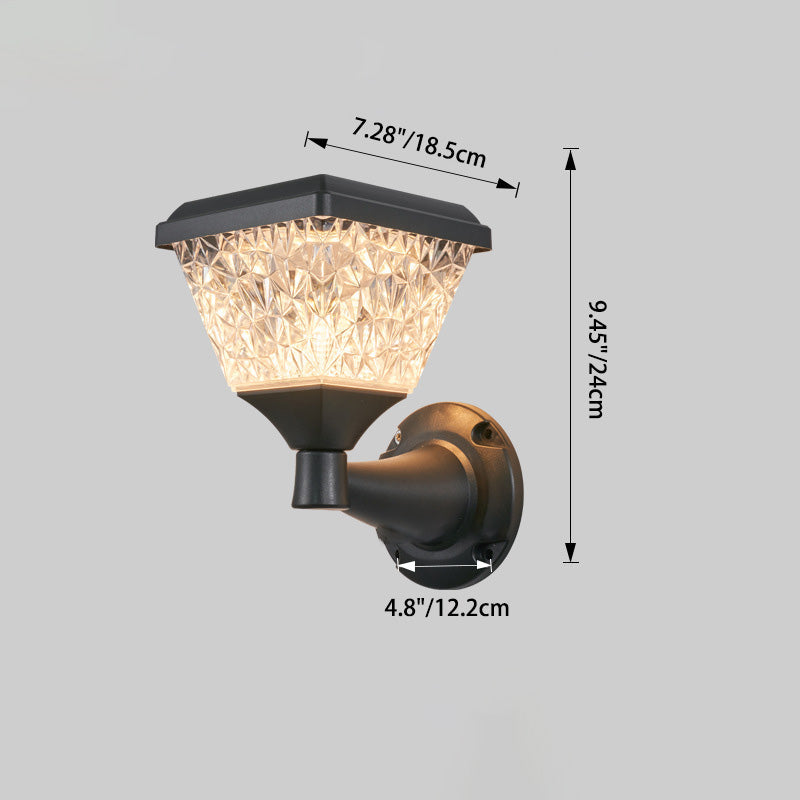 Square Round PC Patio Outdoor Light