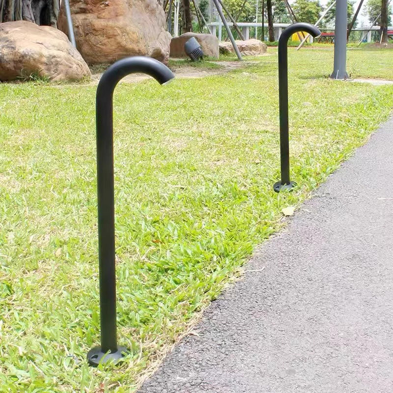Cylindrical Curved Pole Aluminum Outdoor Light