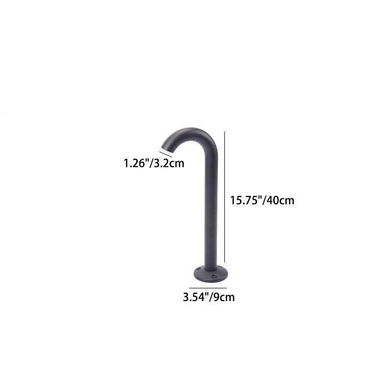 Cylindrical Curved Pole Aluminum Outdoor Light