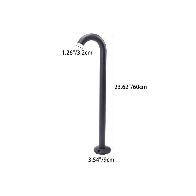 Cylindrical Curved Pole Aluminum Outdoor Light