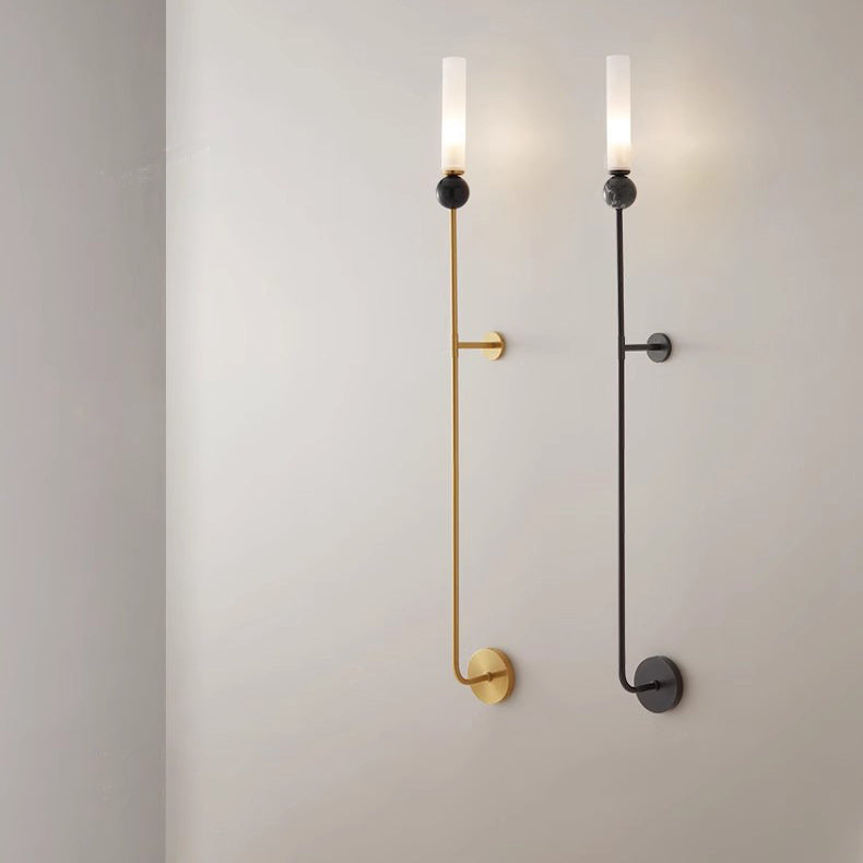 Cylinder Long Pole Copper Wall Lamp