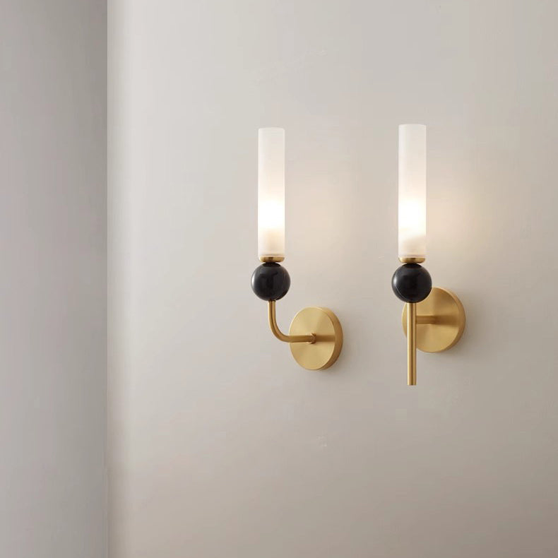 Cylinder Long Pole Copper Wall Lamp
