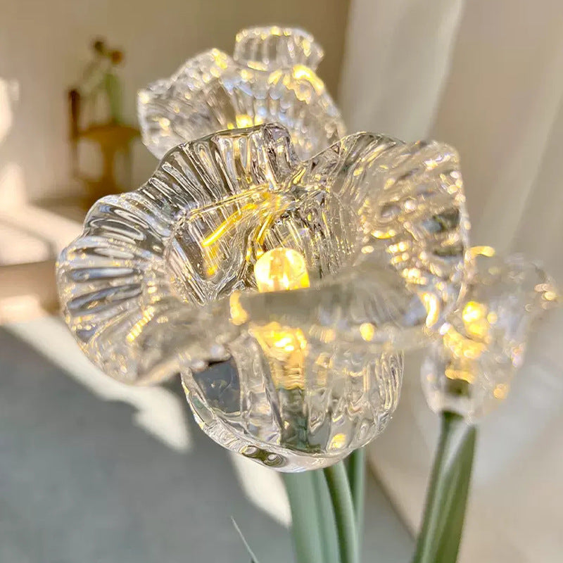 Tulip Iron Glass Living 5-Light Table Lamp