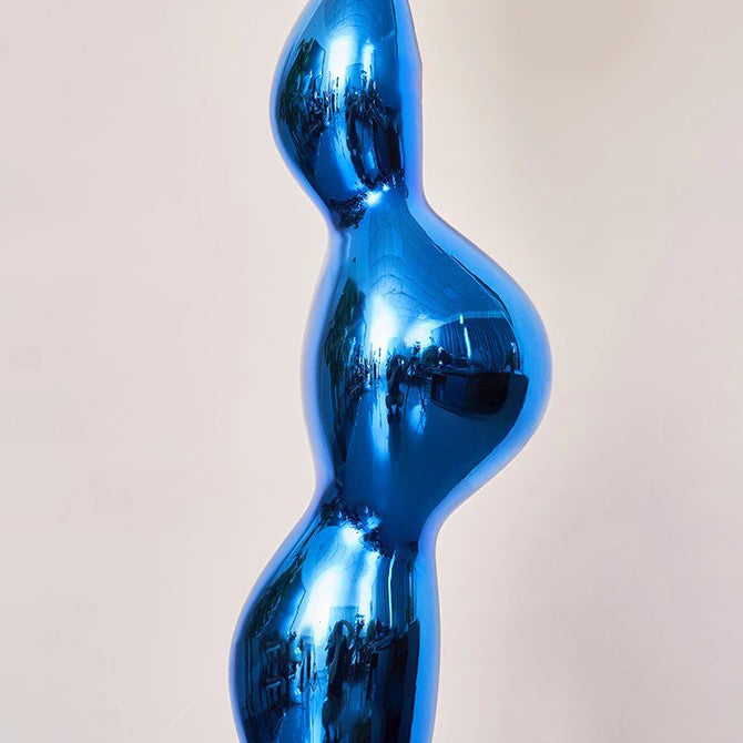 Irregular Cylinder Orb PE Floor Lamp