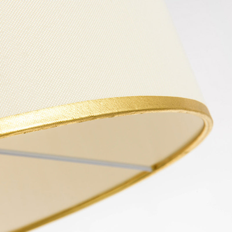 Round Cylinder Fabric Glass Table Lamp