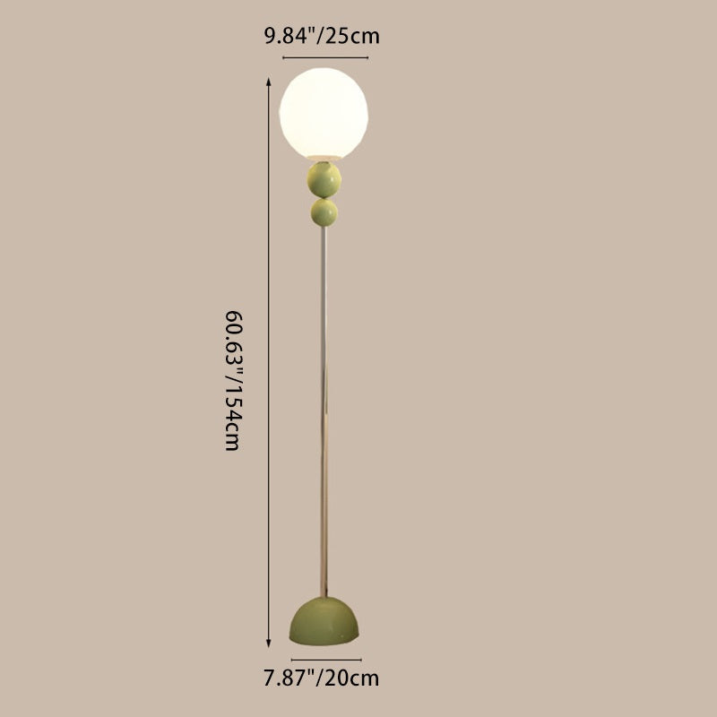 Round Orb Iron Plastic Floor Lamp