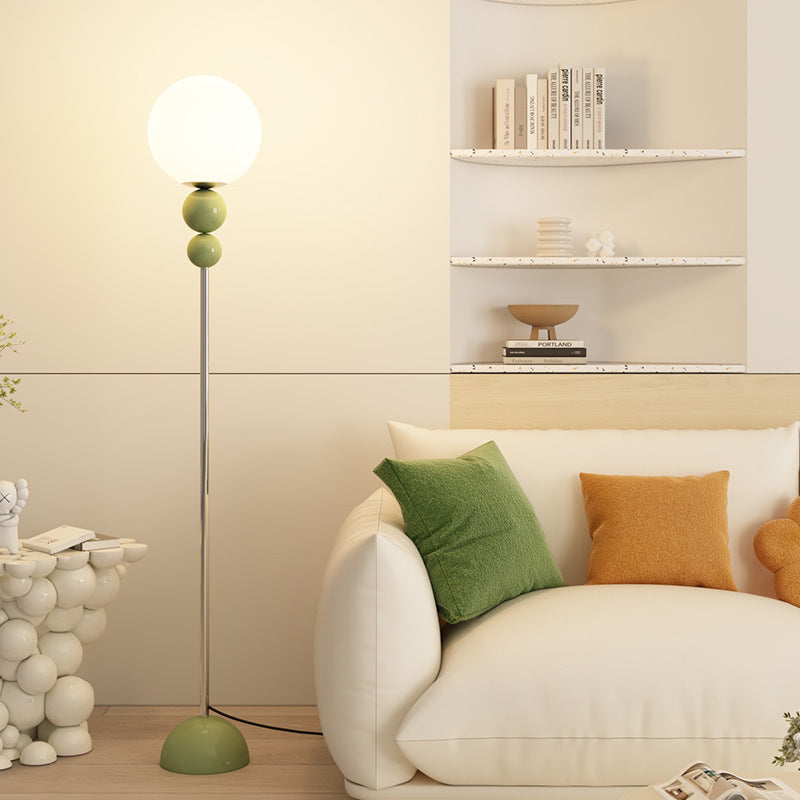 Round Orb Iron Plastic Floor Lamp