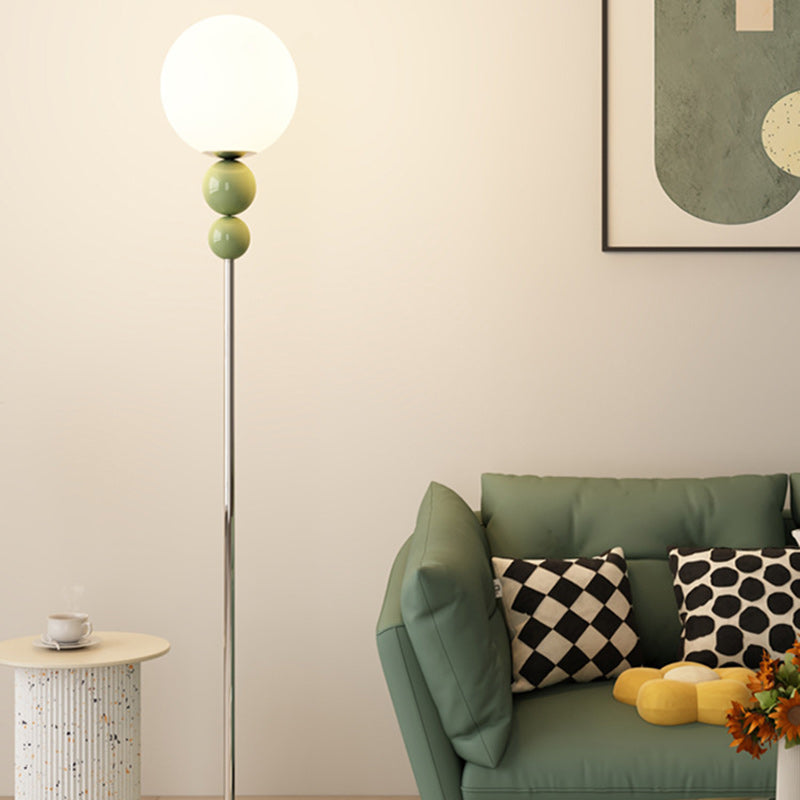Round Orb Iron Plastic Floor Lamp