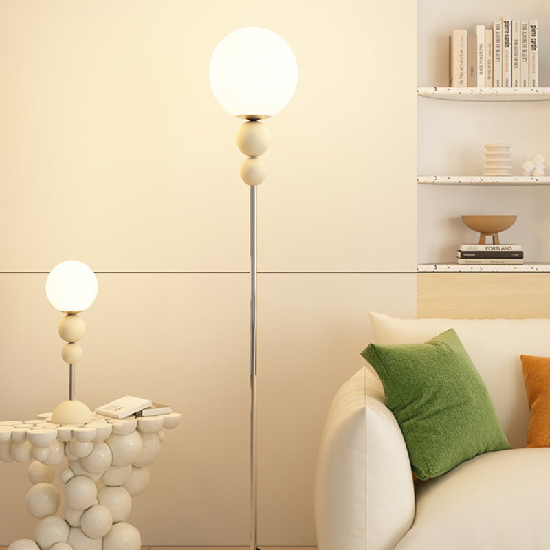 Round Orb Iron Plastic Floor Lamp