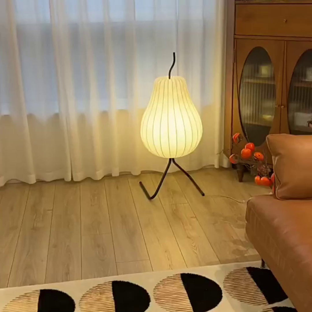 Pear Silk Iron Living Floor Lamp