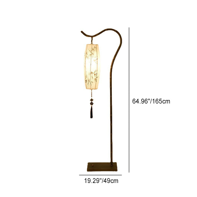 Traditional Chinese Fishing Rod Floor Lamp
