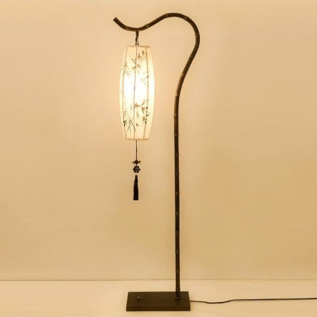 Traditional Chinese Fishing Rod Floor Lamp
