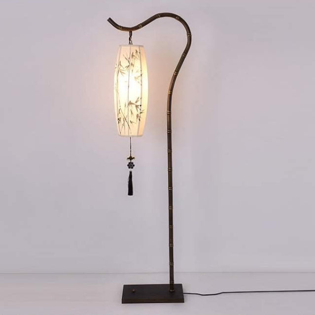 Traditional Chinese Fishing Rod Floor Lamp