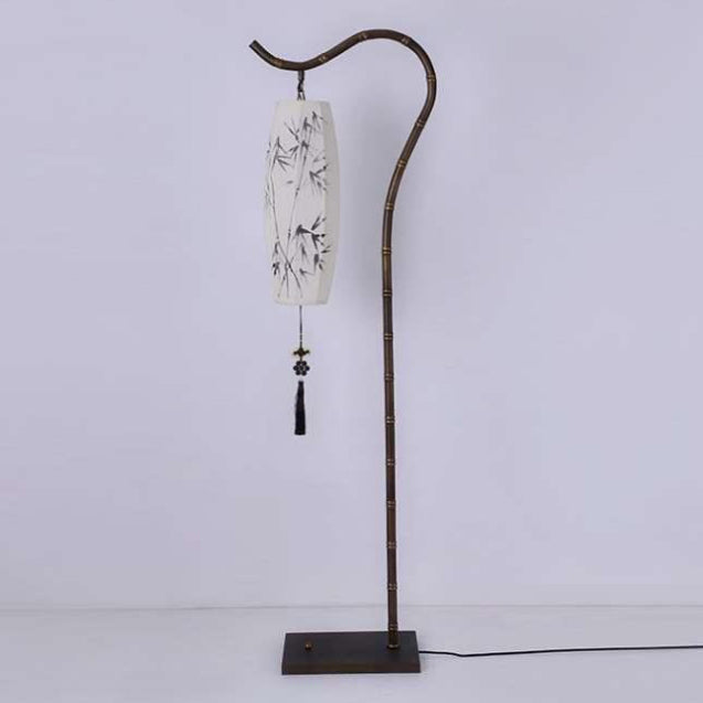 Traditional Chinese Fishing Rod Floor Lamp