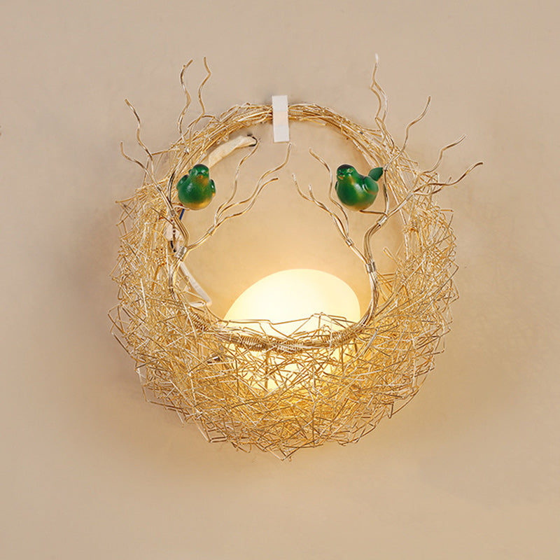 Round Bird's Nest Aluminum Wall Lamp