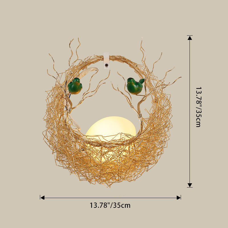 Round Bird's Nest Aluminum Wall Lamp