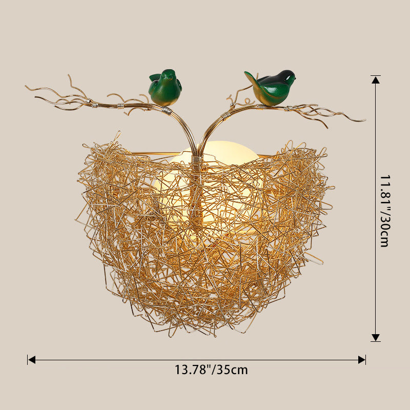 Round Bird's Nest Aluminum Wall Lamp